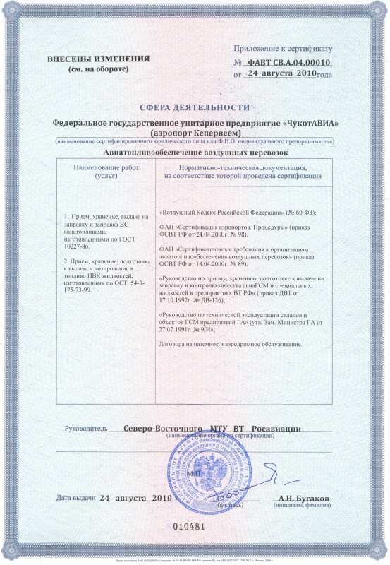 Сертификат соответствия Кепервеем